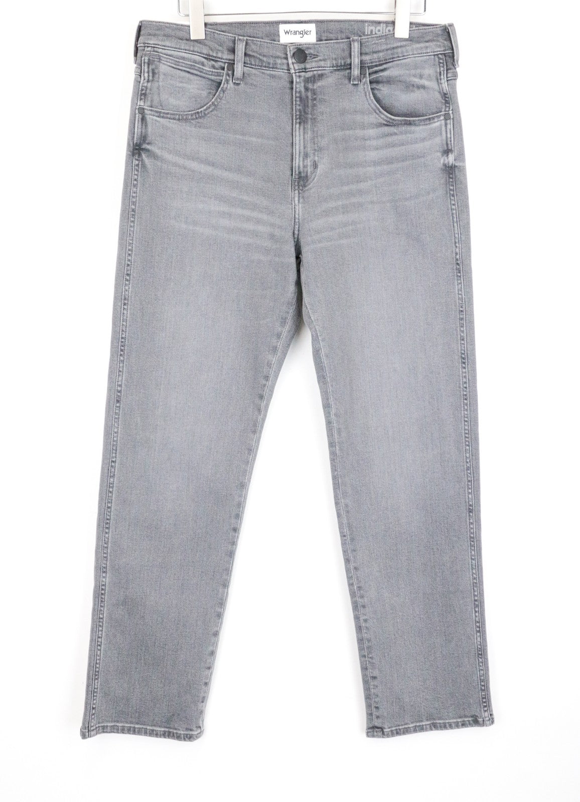 WRANGLER Frontier Men's Jeans W32/L32 Relaxed Straight Grey Cotton Stretch Fit