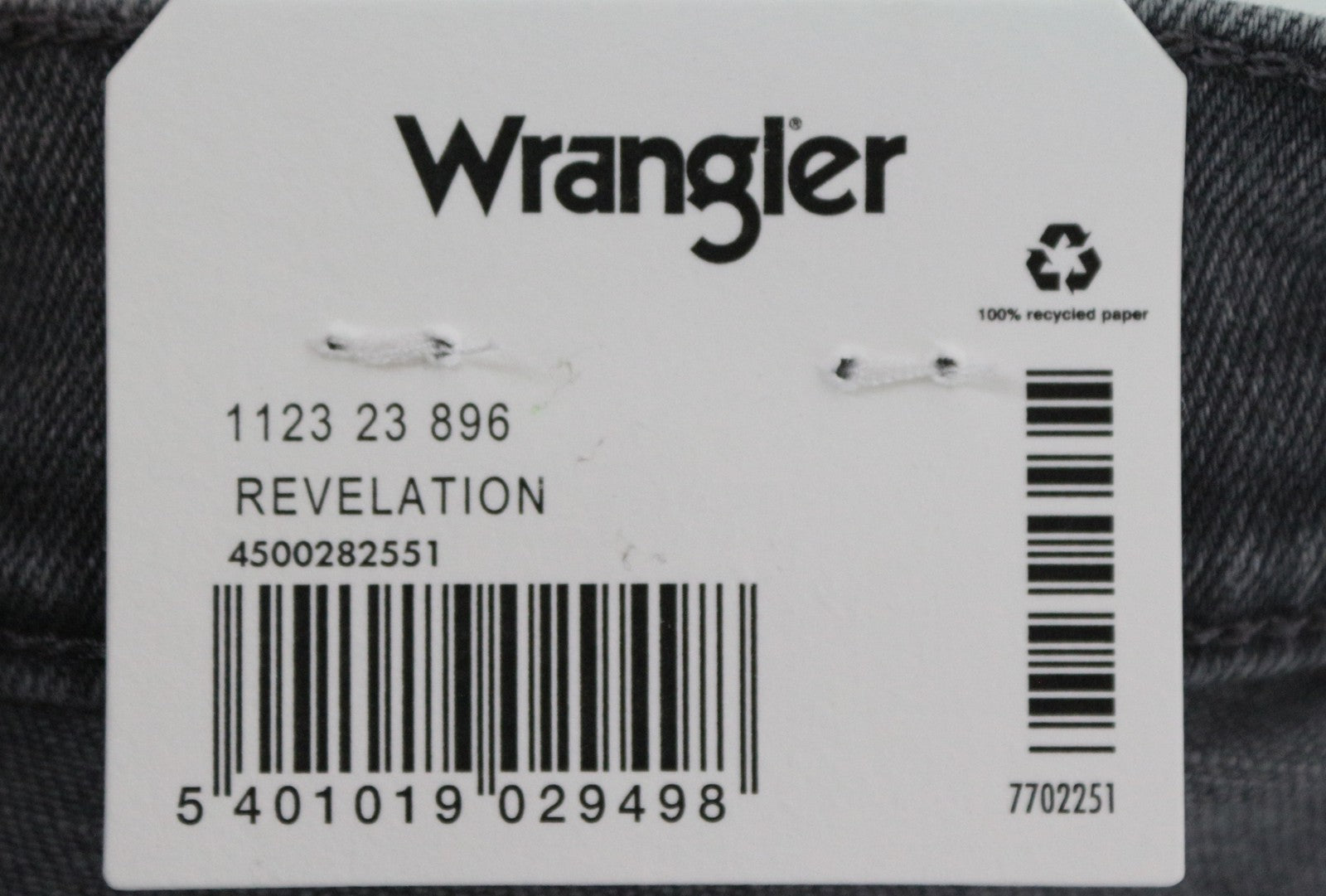 WRANGLER Frontier Men's Jeans W32/L32 Relaxed Straight Grey Cotton Stretch Fit