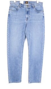 LEE West Men's Jeans W32/L32 Relaxed Fit Cotton Stretch Light Blue Denim