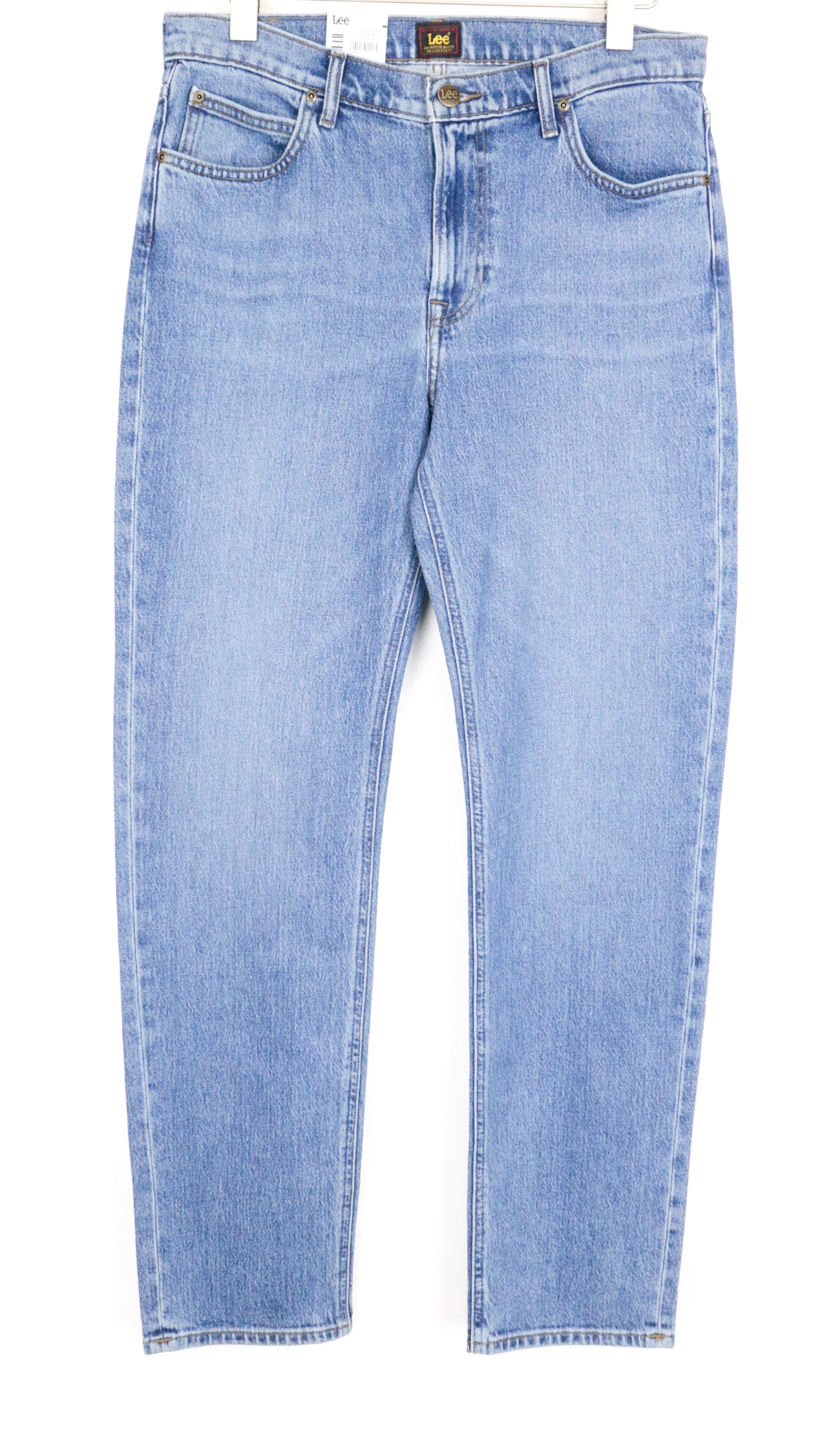 LEE West Men's Jeans W32/L32 Relaxed Fit Cotton Stretch Light Blue Denim