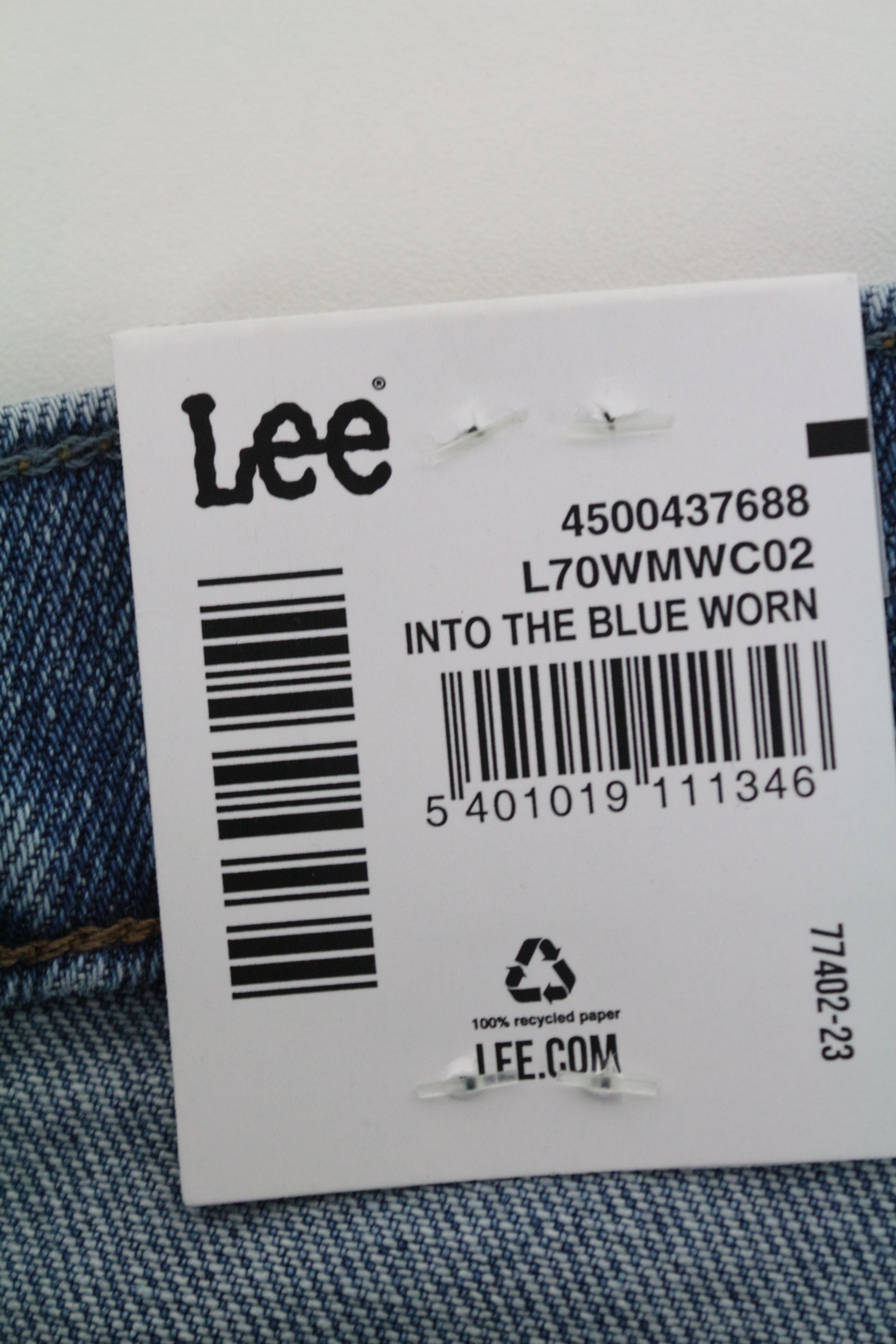 LEE West Men's Jeans W32/L32 Relaxed Fit Cotton Stretch Light Blue Denim