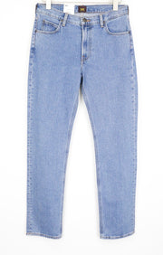 LEE West Men's Jeans W30/L32 Relaxed Fit 5-Pocket Blue Cotton Stretch Denim