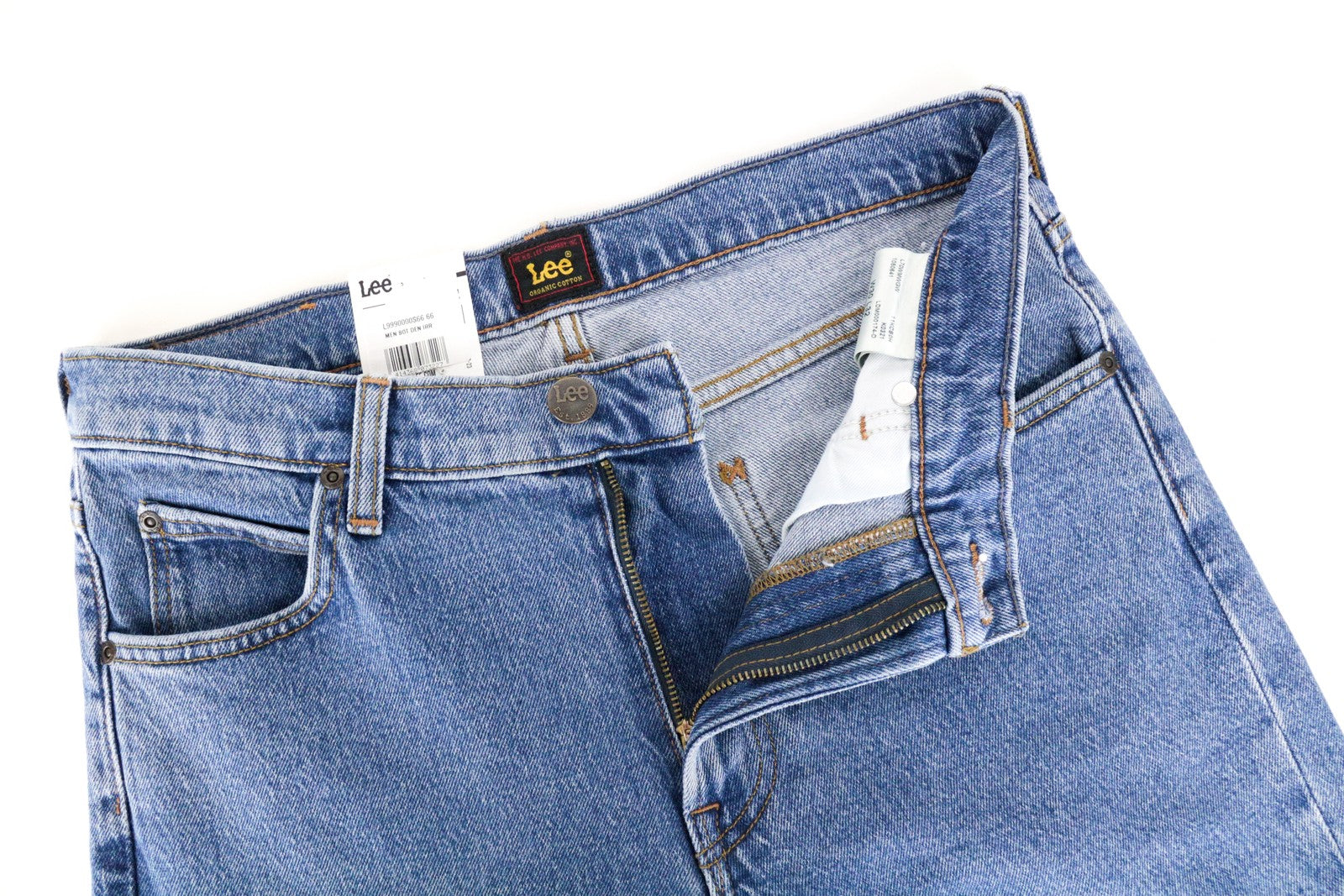 LEE West Men's Jeans W30/L32 Relaxed Fit 5-Pocket Blue Cotton Stretch Denim