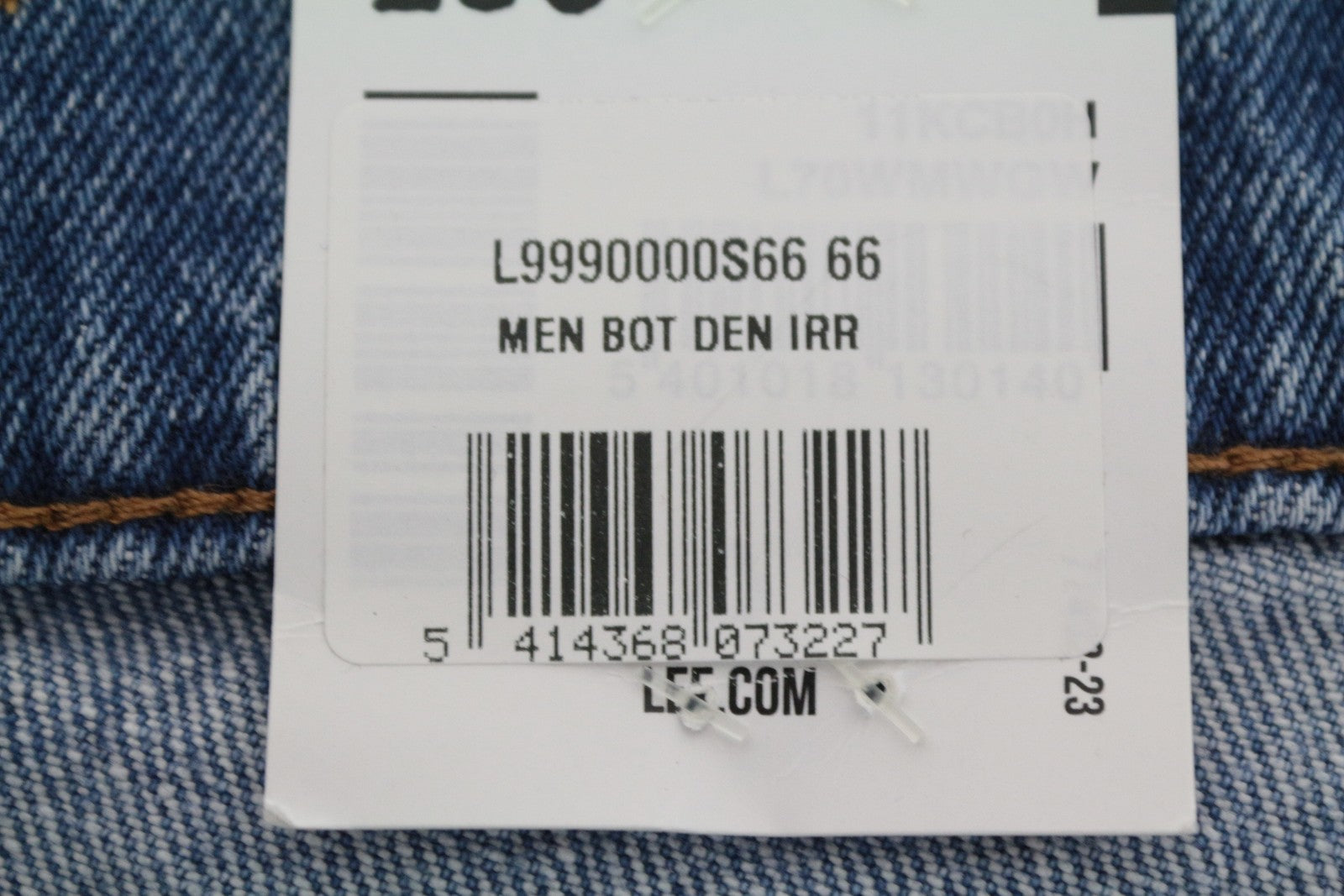 LEE West Men's Jeans W30/L32 Relaxed Fit 5-Pocket Blue Cotton Stretch Denim