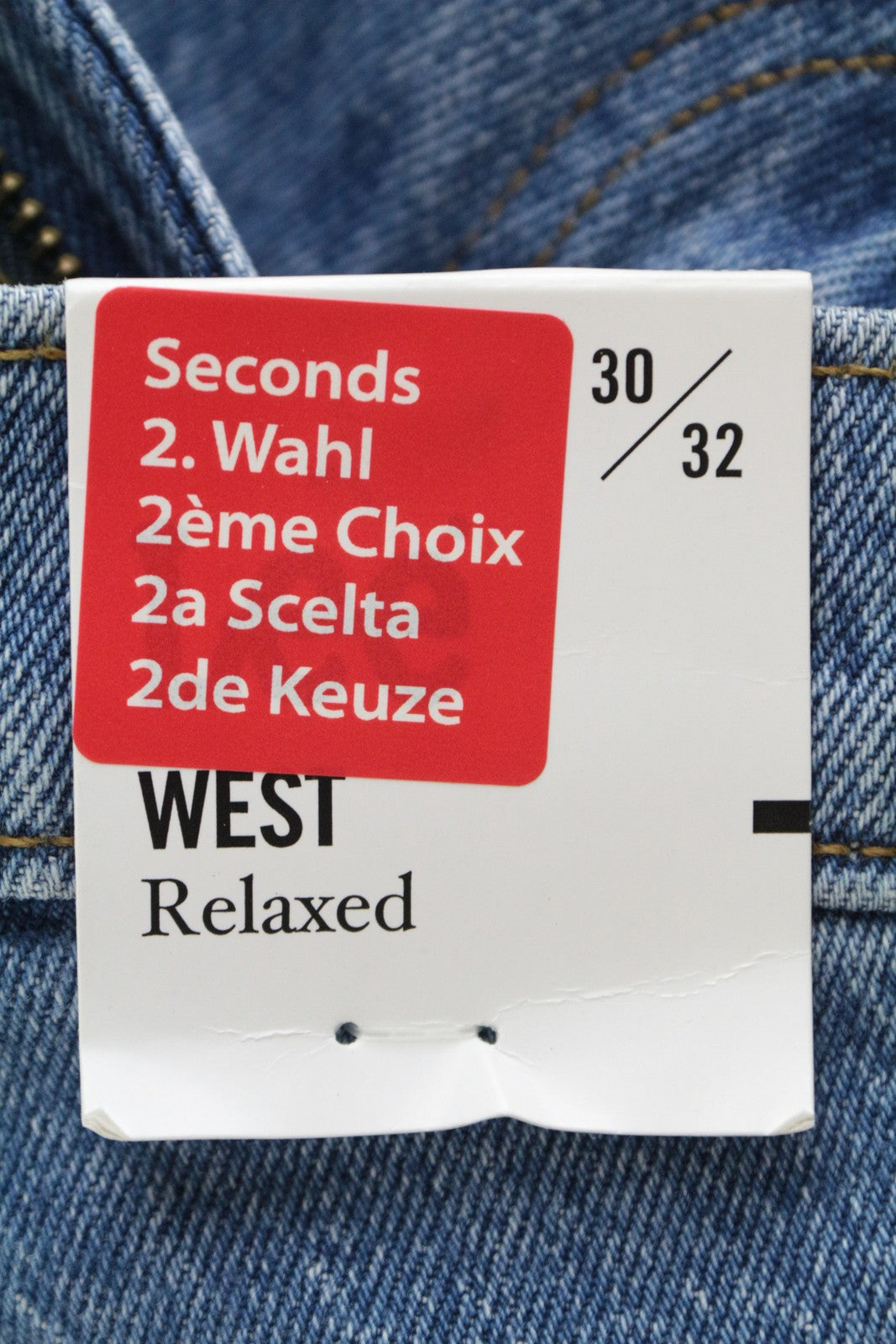 LEE West Men's Jeans W30/L32 Relaxed Fit 5-Pocket Blue Cotton Stretch Denim