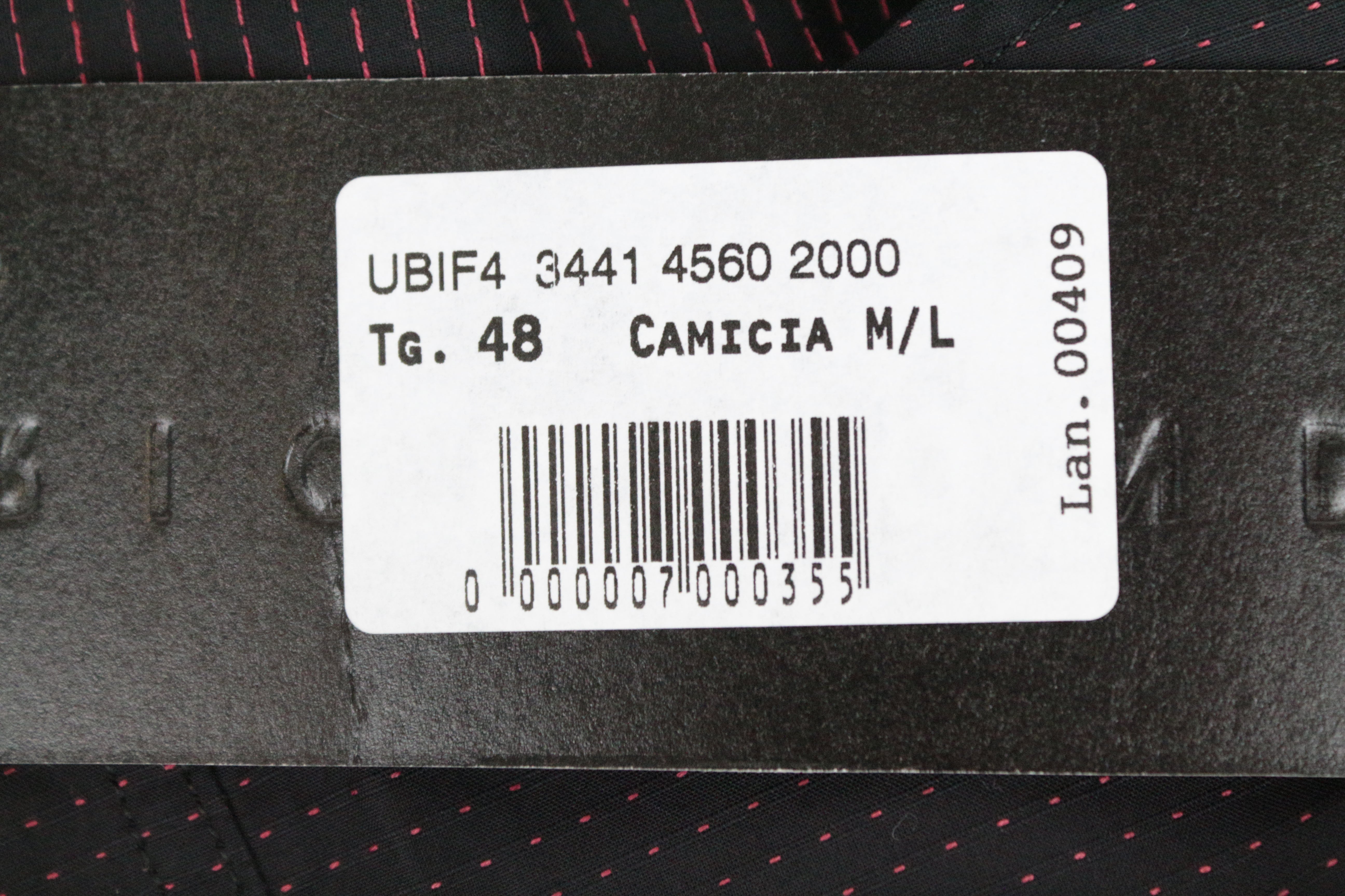 RICHMOND Men's Shirt M/L Navy Dot Pattern Pure Cotton Long Sleeve Button-Up