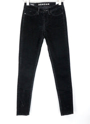 DENHAM Spray Women's Trousers W25/L30 Black Cotton Stretch Super Skinny Fit