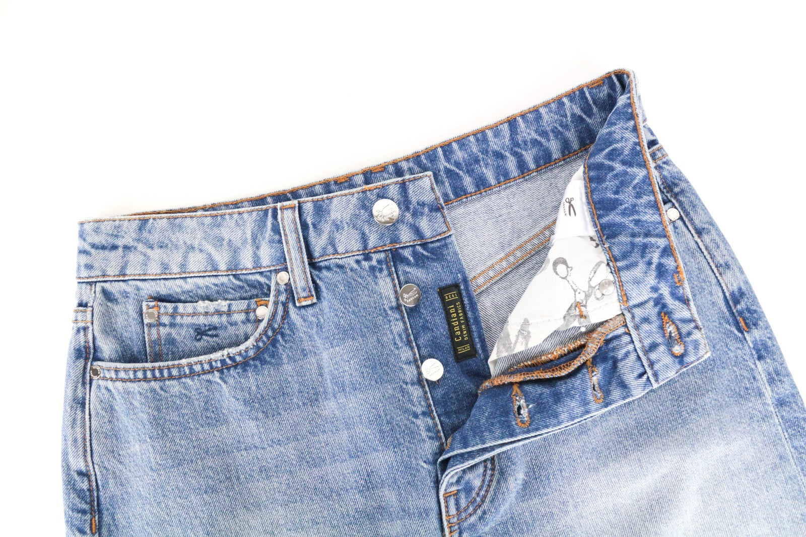 DENHAM Piper Women's Skirt W25 Blue Washed Cotton Denim 5-Pocket Mini Look