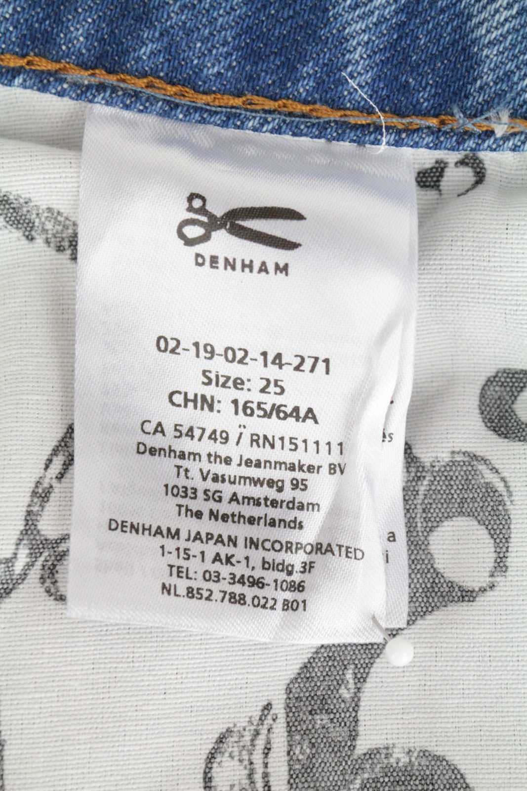 DENHAM Piper Women's Skirt W25 Blue Washed Cotton Denim 5-Pocket Mini Look