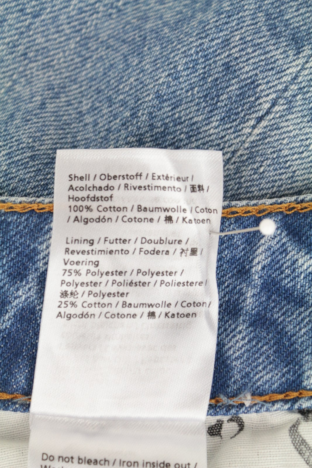 DENHAM Piper Women's Skirt W25 Blue Washed Cotton Denim 5-Pocket Mini Look