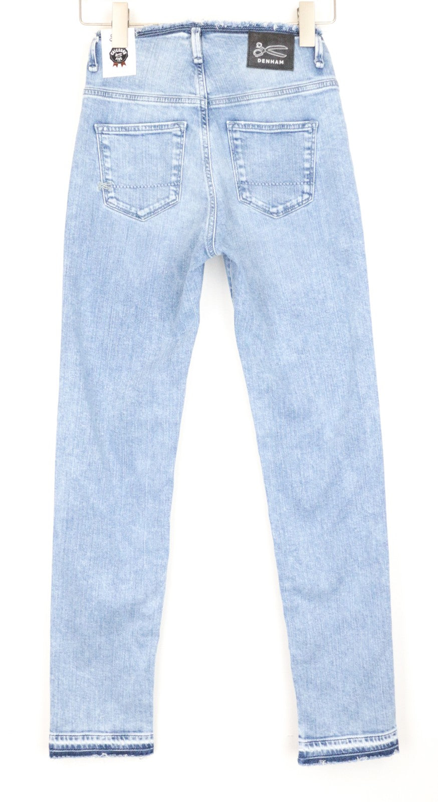 DENHAM Heidi Women's Jeans W23/L30 Straight Fit Blue Cotton Stretch Washed