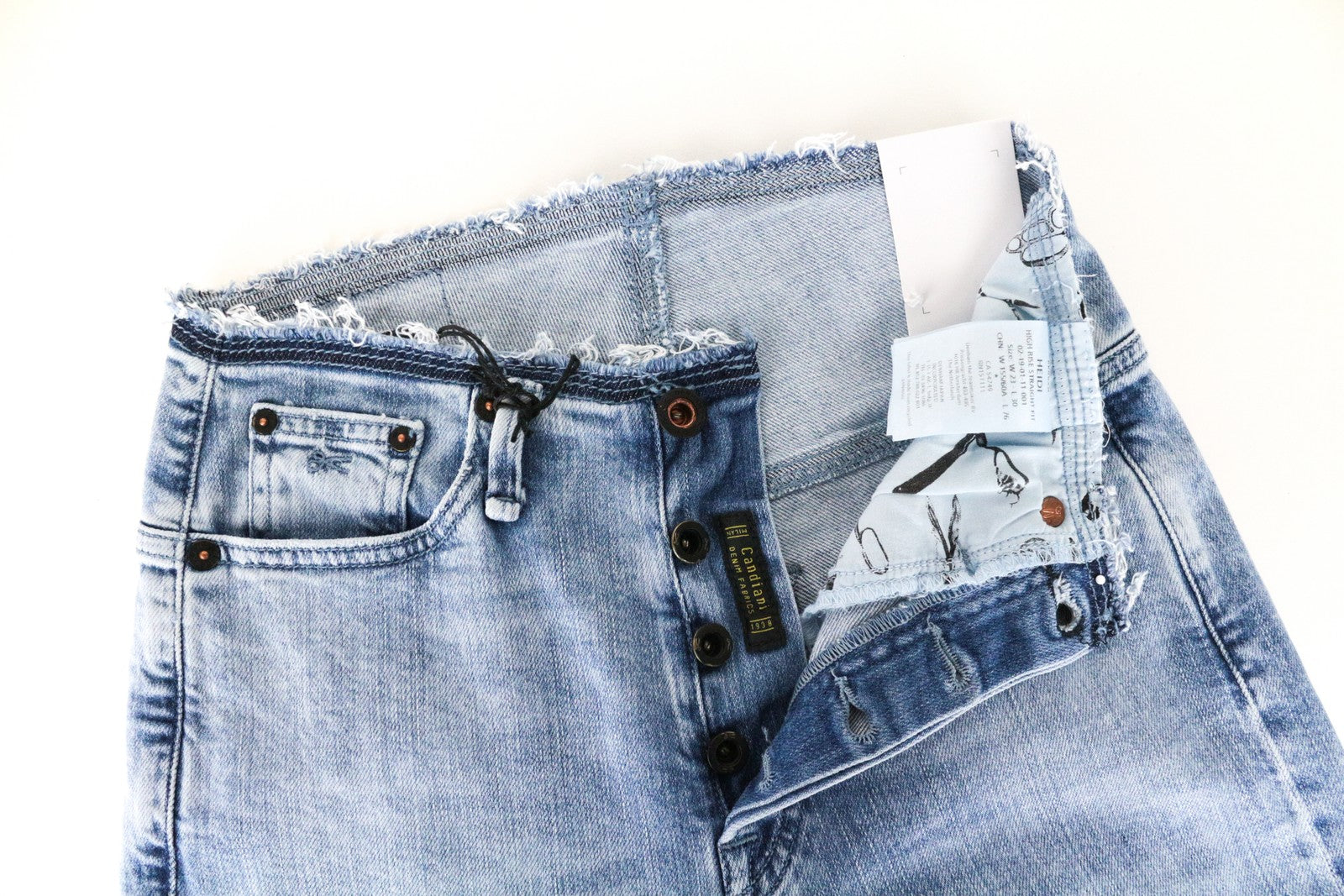 DENHAM Heidi Women's Jeans W23/L30 Straight Fit Blue Cotton Stretch Washed