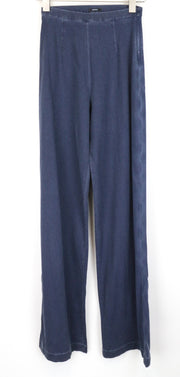 DENHAM Palazzo Women's XXS Indigo Wide Trousers Stretch Denim Look Flat Fit