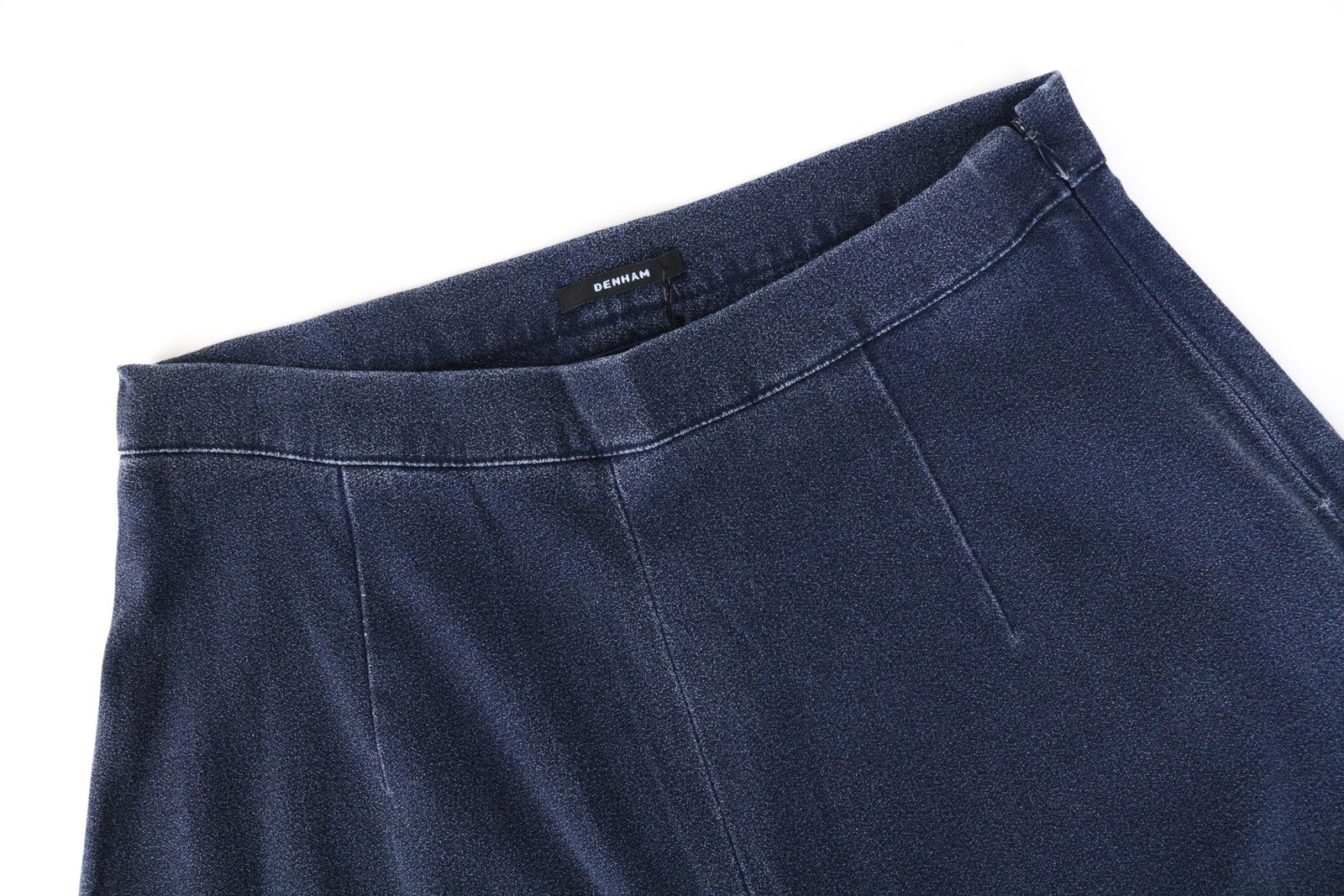 DENHAM Palazzo Women's XXS Indigo Wide Trousers Stretch Denim Look Flat Fit