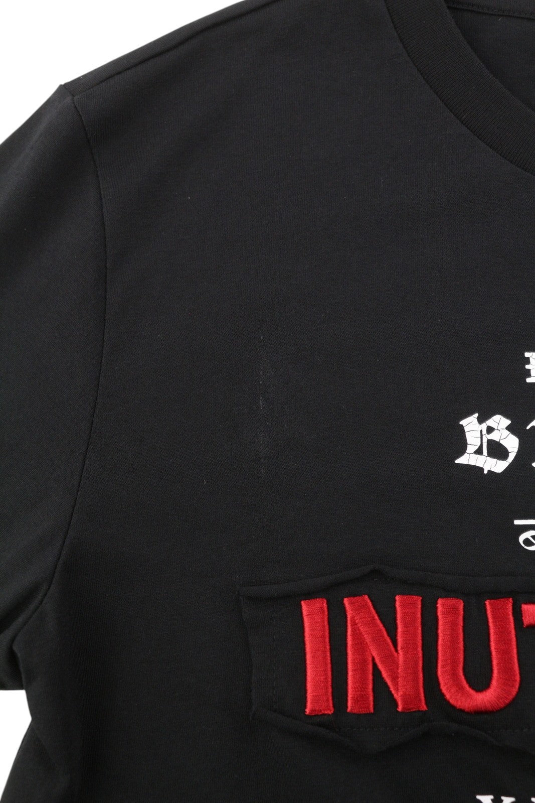 DIESEL T-Diegos-B6 Men T-Shirt S Black Tricot Stretch Embroidered Short Sleeve