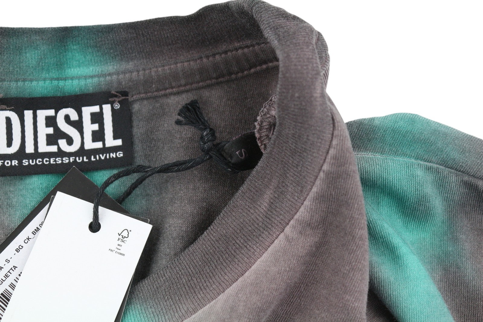 DIESEL T-Just-B52 Men T-Shirt S Short Sleeved Acid Wash Effect Crew RRP€125