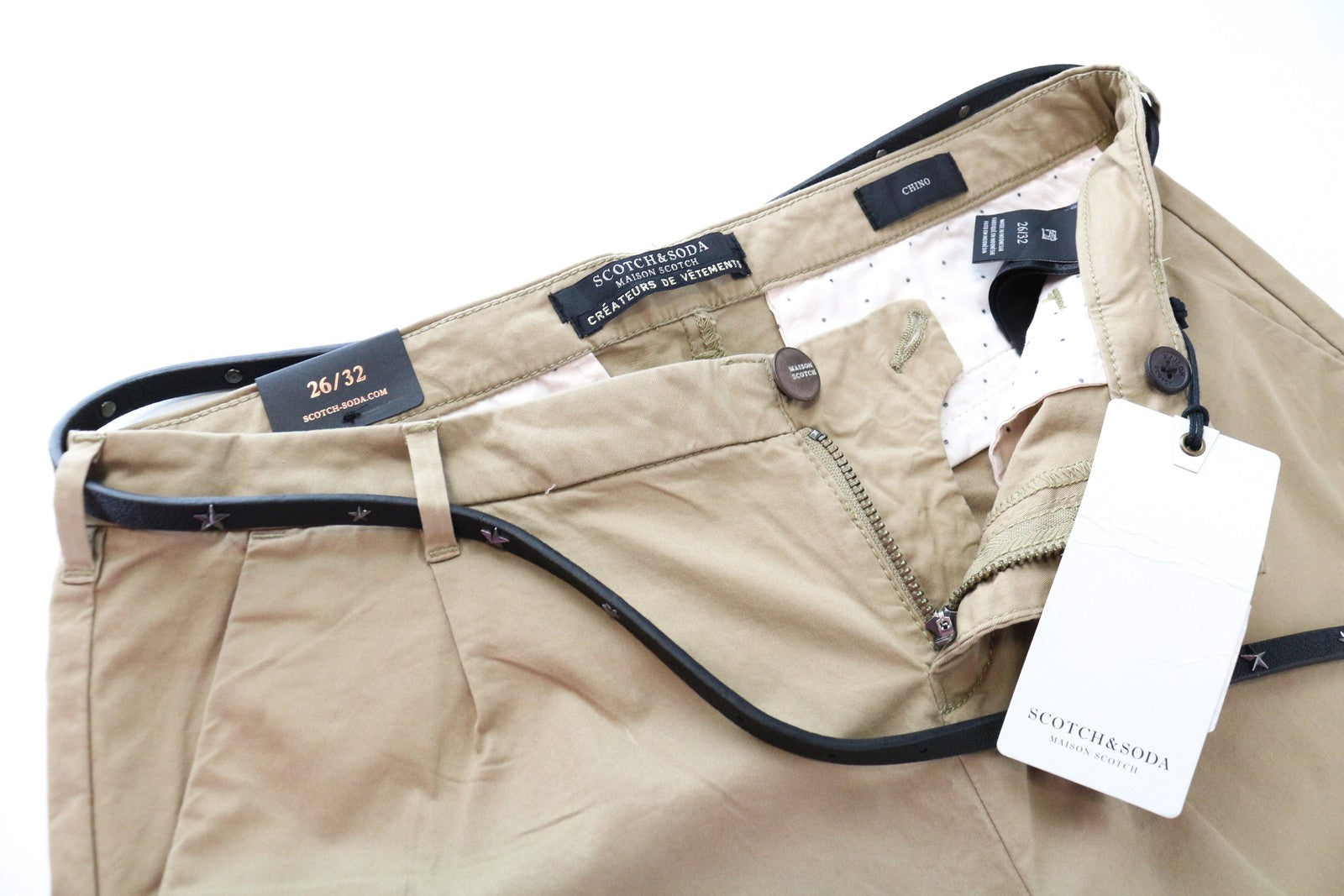 MAISON SCOTCH W26/L32 Pants Sand Brown Slim  Stretch Womens