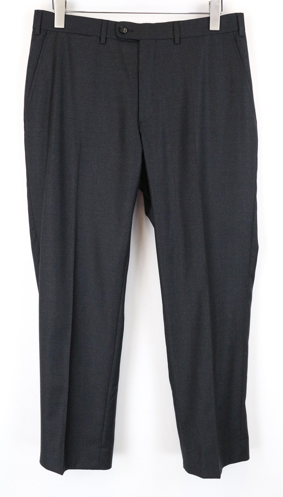 SUITSUPPLY Classic Trousers ~W35/L28 Mens Dark Grey Pleated Wool Lined