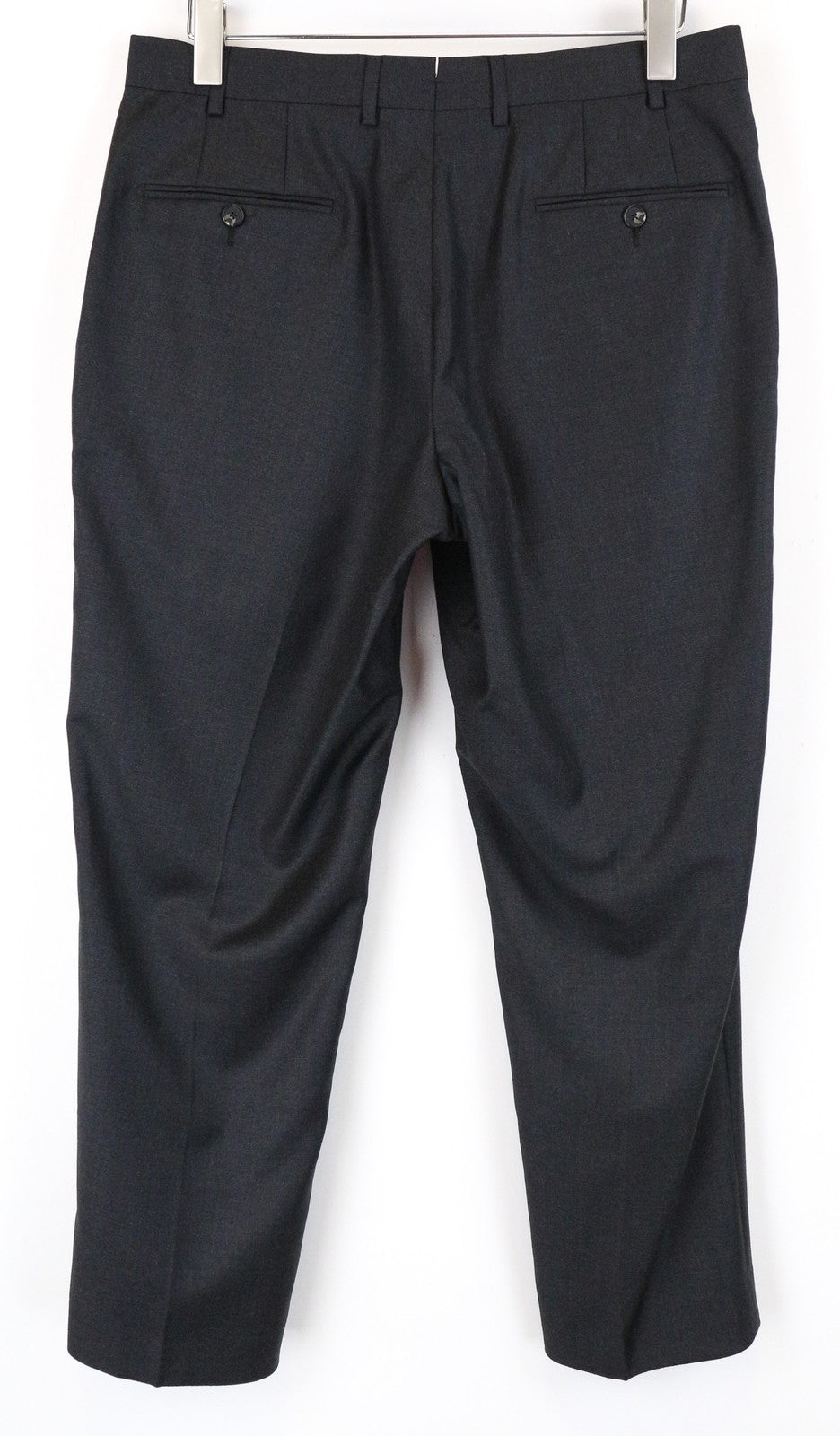 SUITSUPPLY Classic Trousers ~W35/L28 Mens Dark Grey Pleated Wool Lined