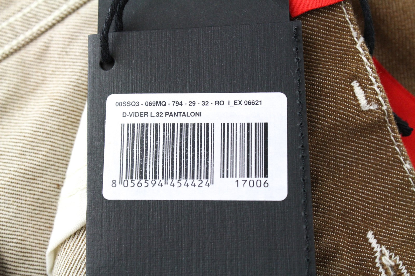 DIESEL D-Vider 069MQ Men's W29/L32 Brown Carrot Jeans Button-Fly Stretch