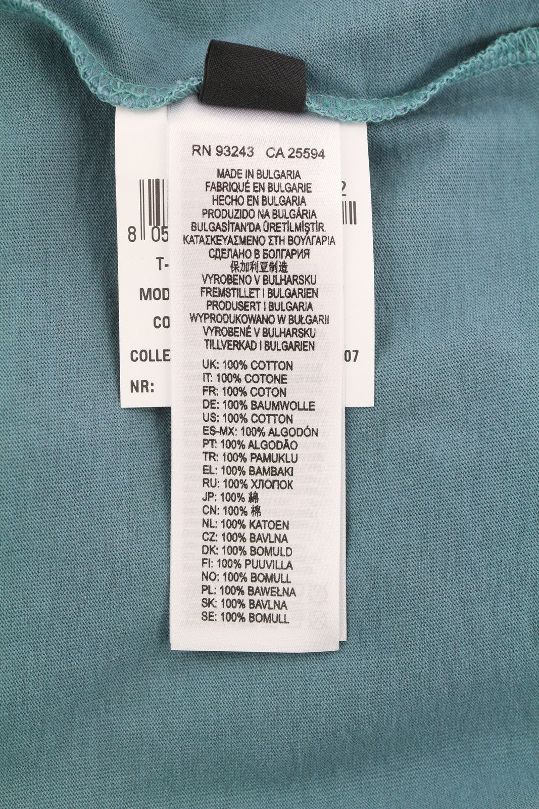 DIESEL T-Diegor-E22 Men T-Shirt L Blue Fade Effect Crew Neck Short Sleeve Tricot