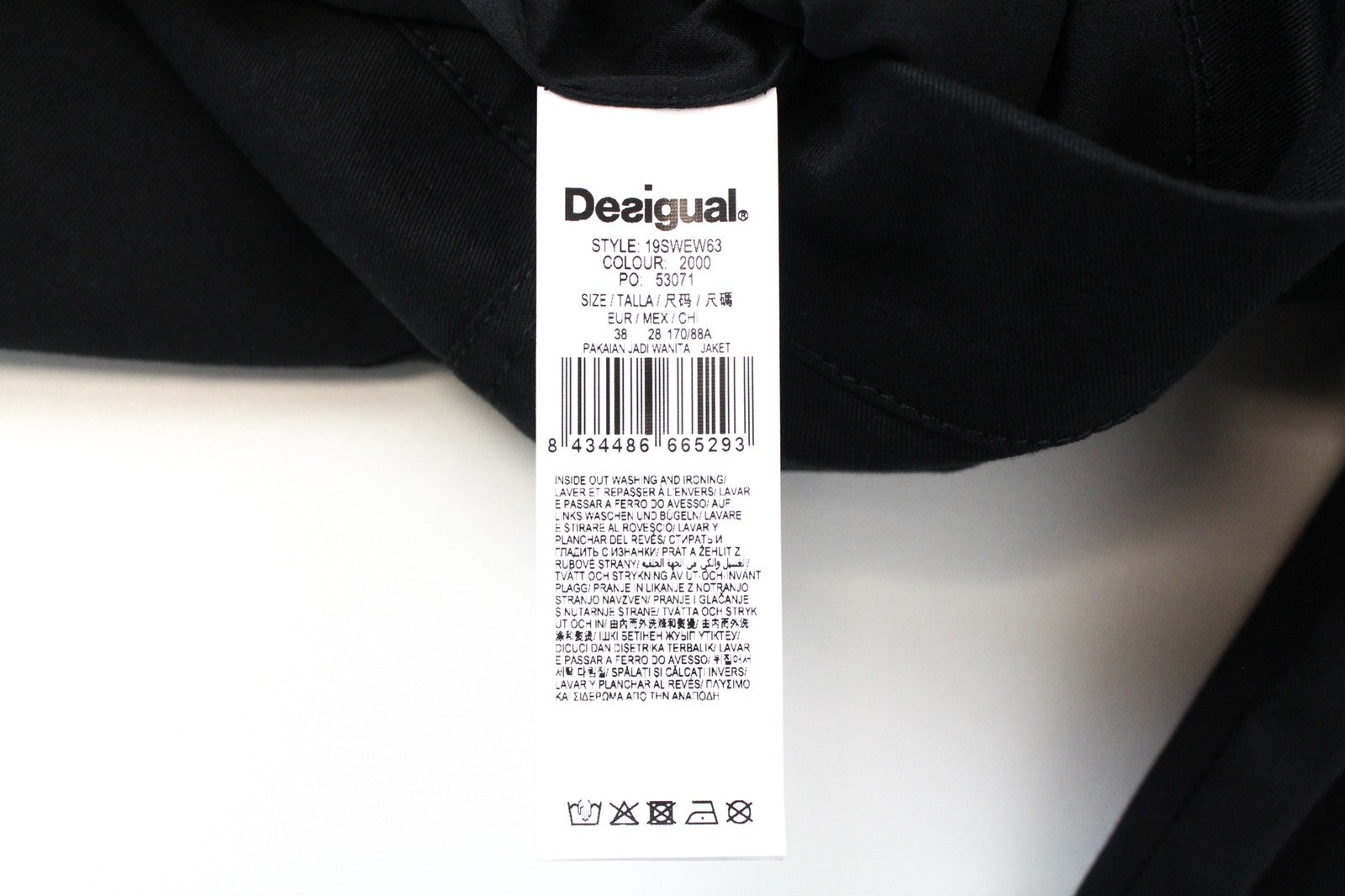 DESIGUAL Chaq Ferrara Women's 38 Jacket Short Embroidery Button Floral Detail