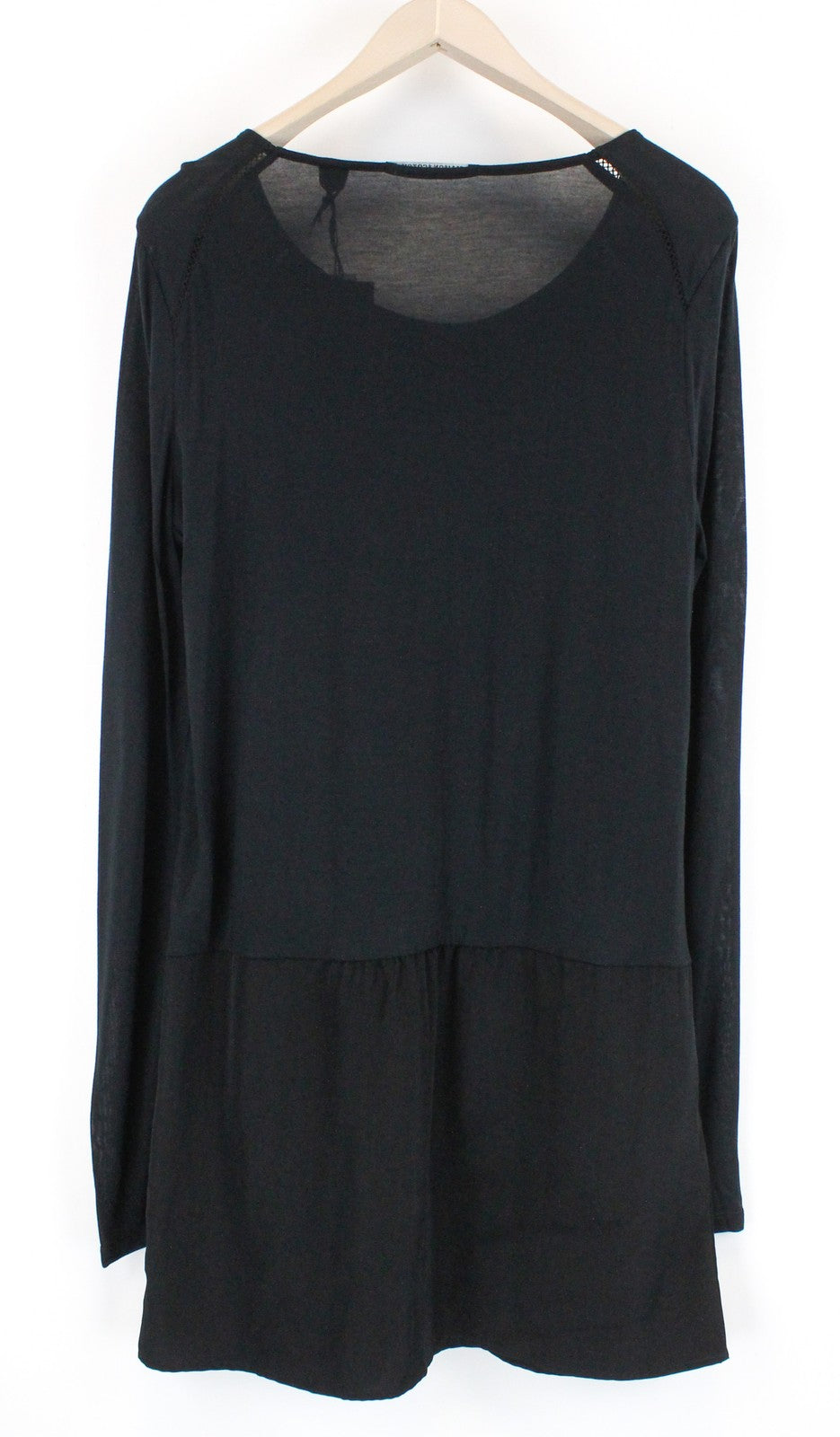 MAISON SCOTCH Womens's L Black Pullover Classic 2in1 Long Sleeve Layered