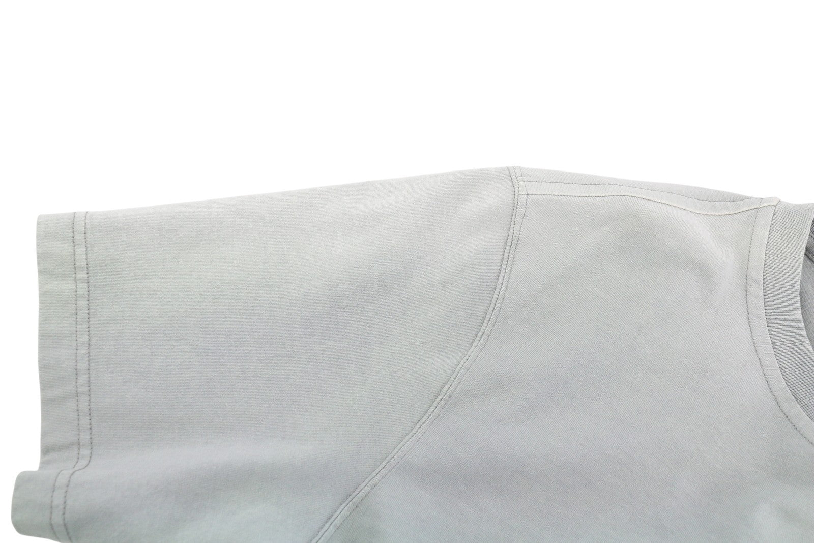 DIESEL T-Just-E20 vyriški marškinėliai pilki, išblukimo efekto apvali kaklo iškirpte, trumpomis rankovėmis, L dydžio 