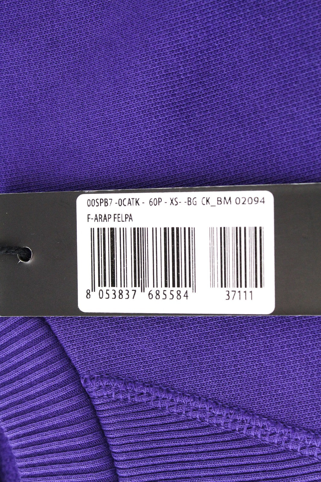 DIESEL F-Arap Felpa Women's XS Pulled Sleeves Oversized Crew Purple Top