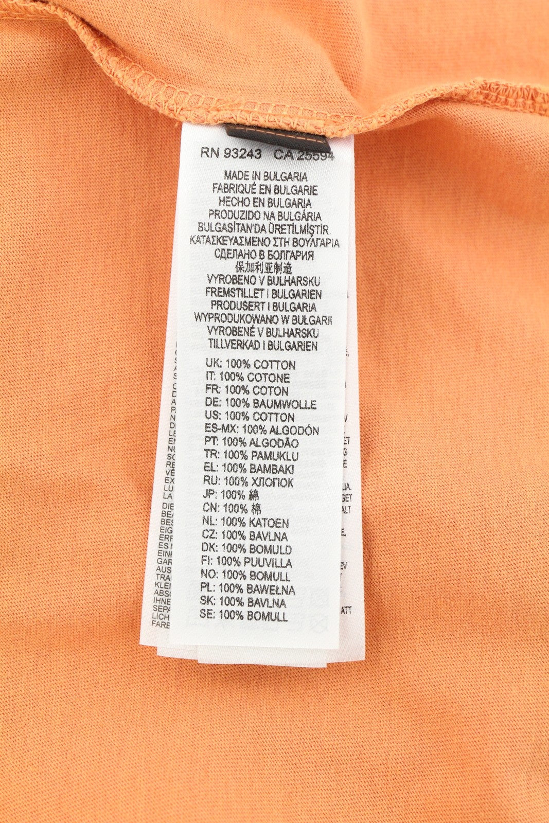 DIESEL T-Diegor-Ind Mens T-Shirt L Orange Short Sleeve Crew Neck