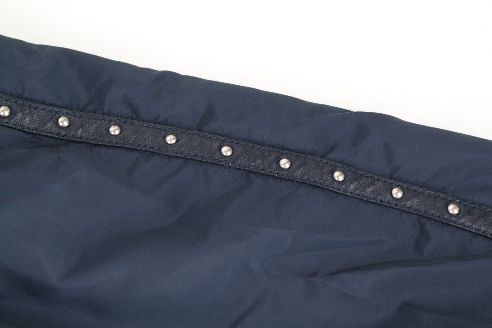 RICHMOND Men's Jacket 46 Blue Short Studded Sleeve Bomber Casual Zipped