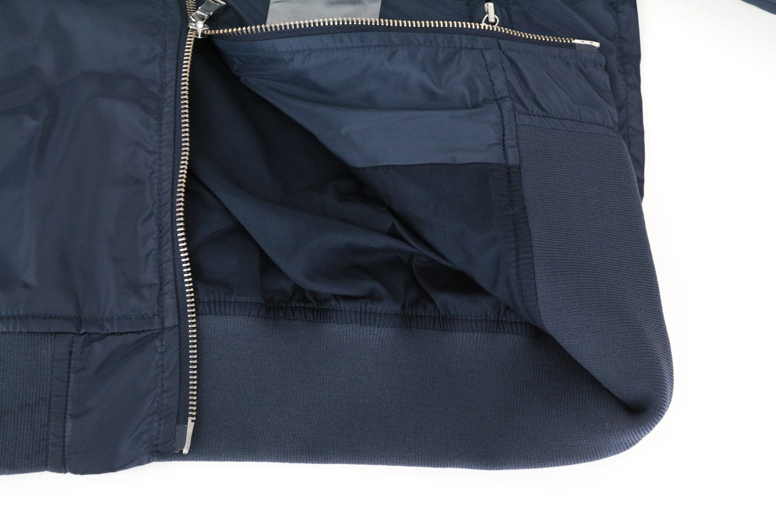 RICHMOND Men's Jacket 46 Blue Short Studded Sleeve Bomber Casual Zipped