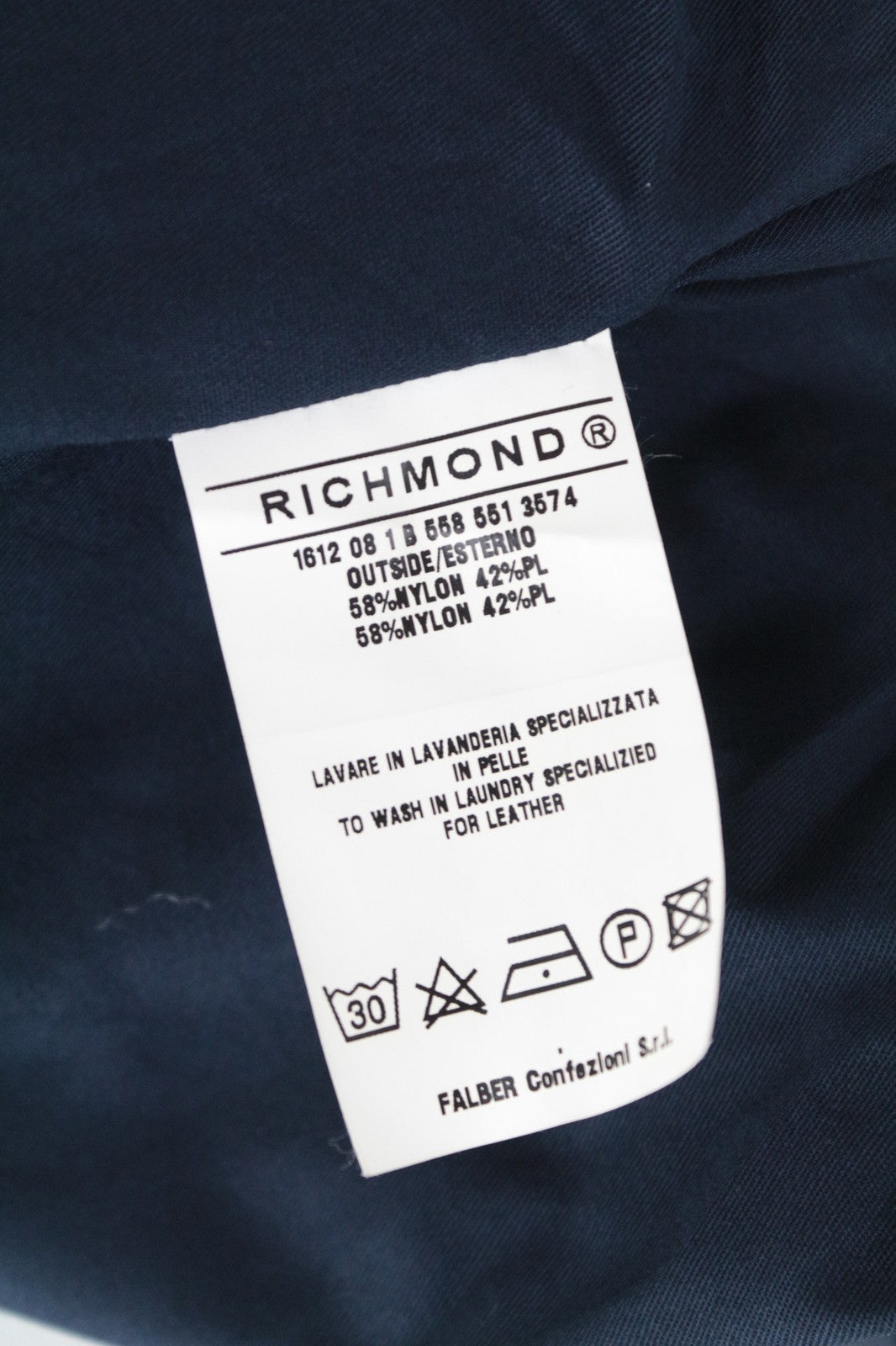 RICHMOND Men's Jacket 46 Blue Short Studded Sleeve Bomber Casual Zipped