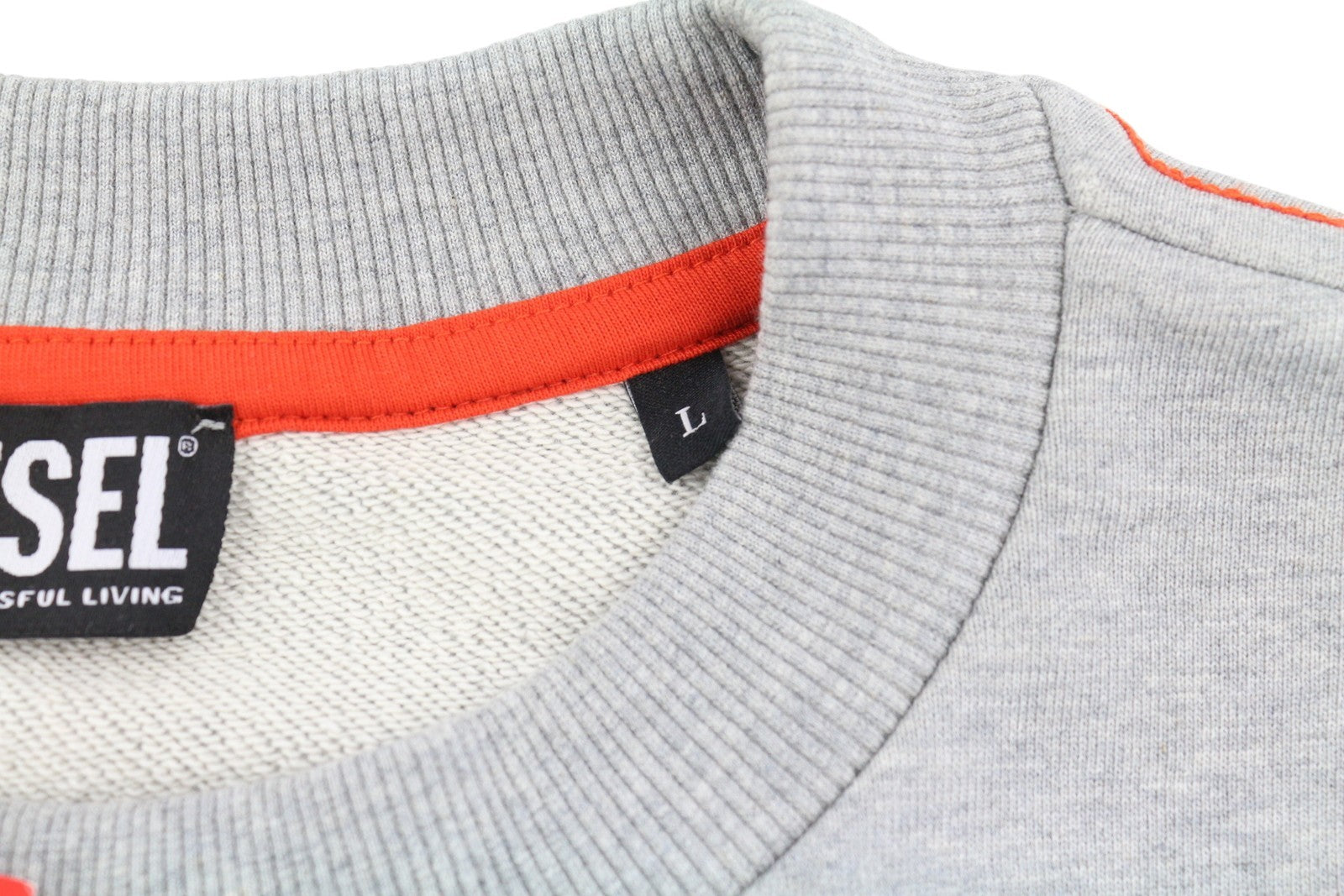 DIESEL S-Cooling-E1 Mens Sweatshirt L Melange Grey Short Sleeve RRP€110*