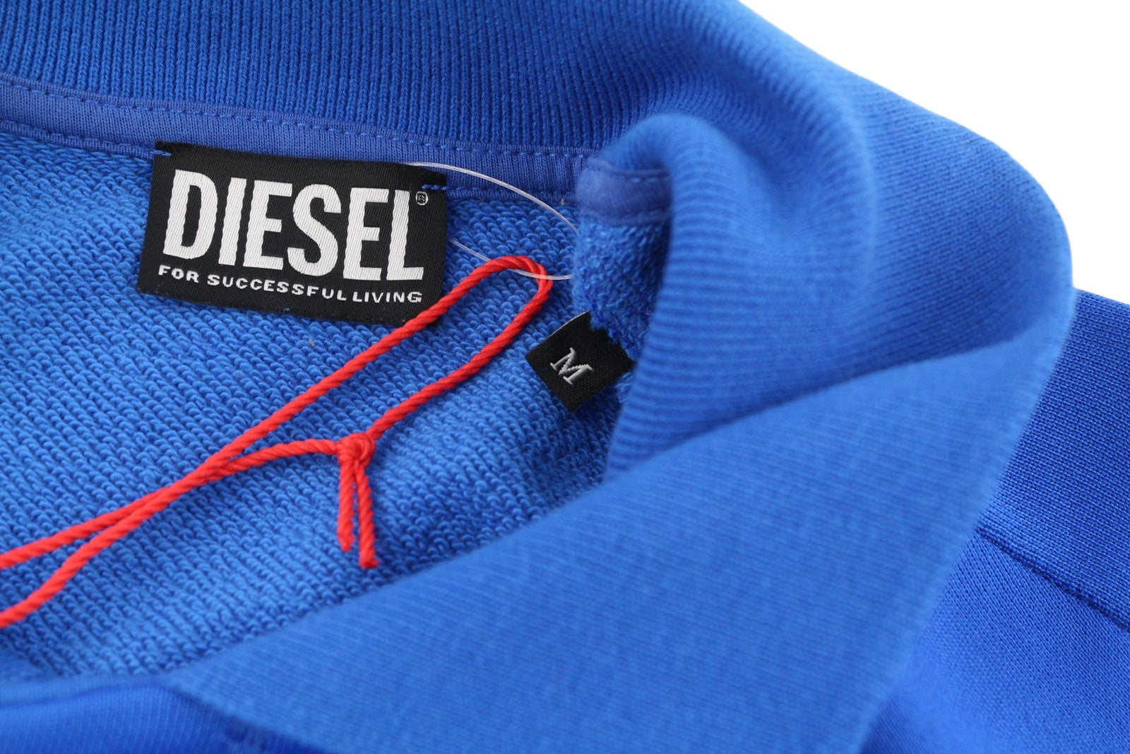 DIESEL S-Bolin Mens Sweatshirt M Blue Short Sleeve Snap Buttons Polo RRP175