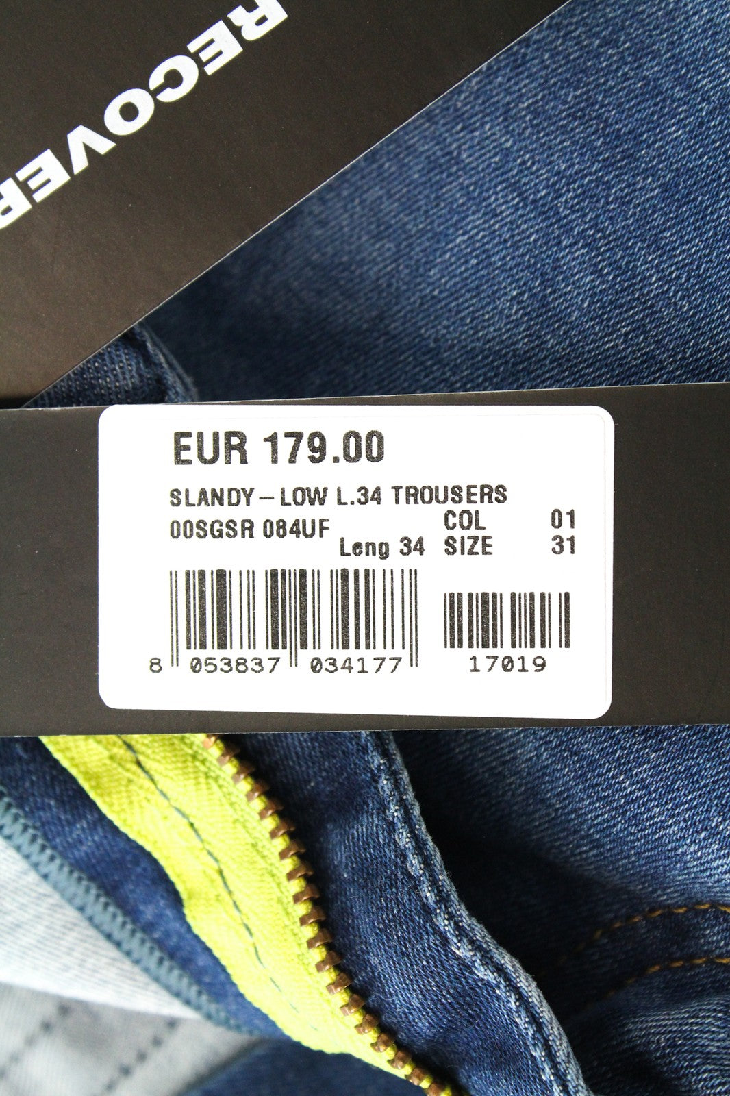 DIESEL Slandy-Low 084UF D.N.A. Women's W31/L34 Blue Super Skinny Aged Look