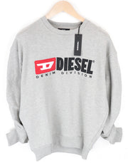 DIESEL F-Arap Felpa Women Sweatshirt XS Oversized Casual Logo Ruffled Sleeves