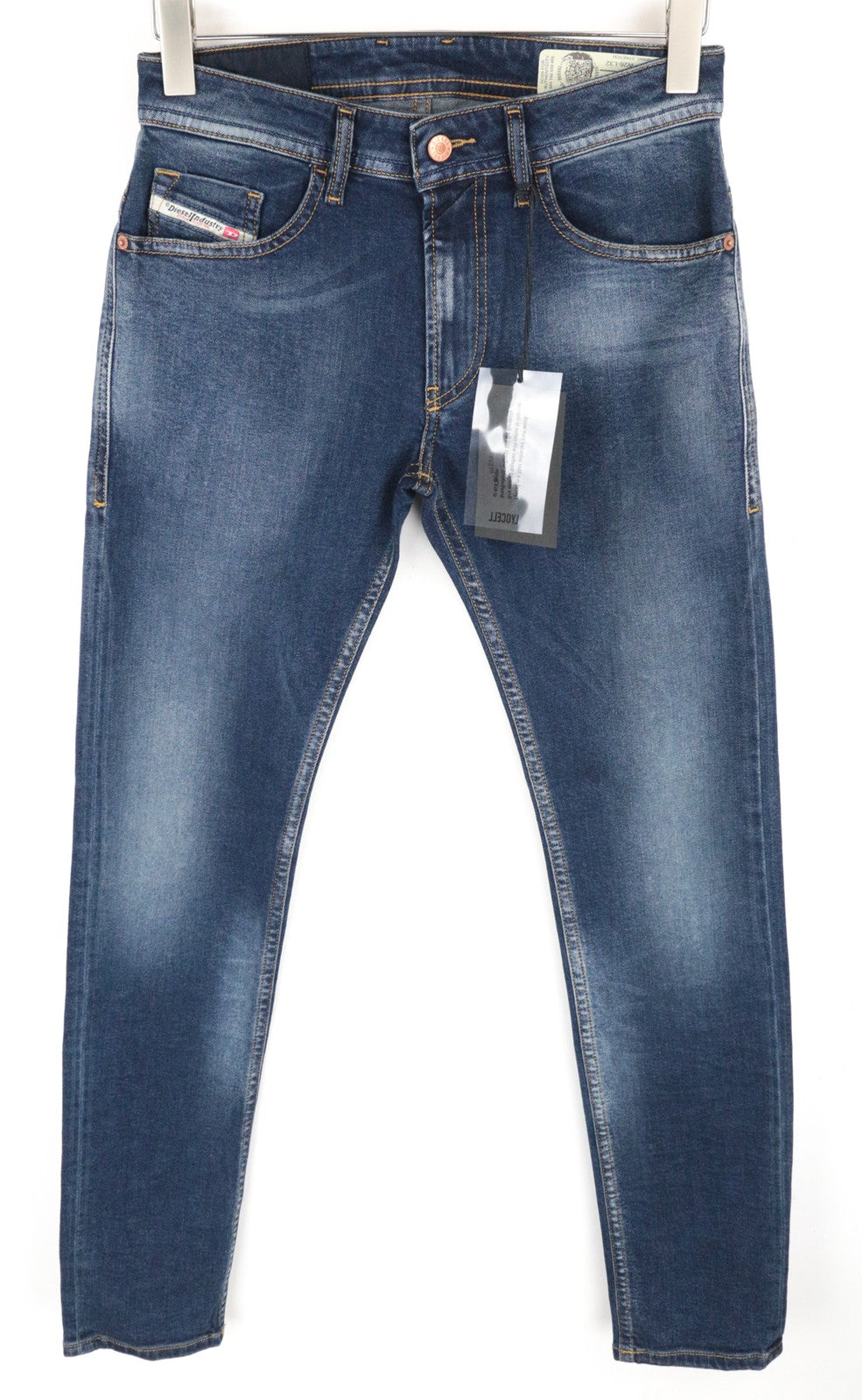 DIESEL Thommer 083AD Men's W26/L32 Blue Slim-Skinny Washed Out Fit Denim