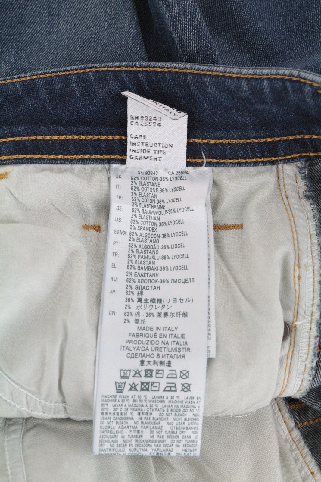 DIESEL Thommer 083AD Men's W26/L32 Blue Slim-Skinny Washed Out Fit Denim