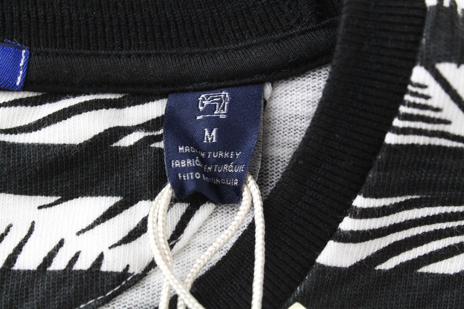 SCOTCH & SODA Men's M Sweatshirt Crew Leaf Patterned Striped Pullover Style