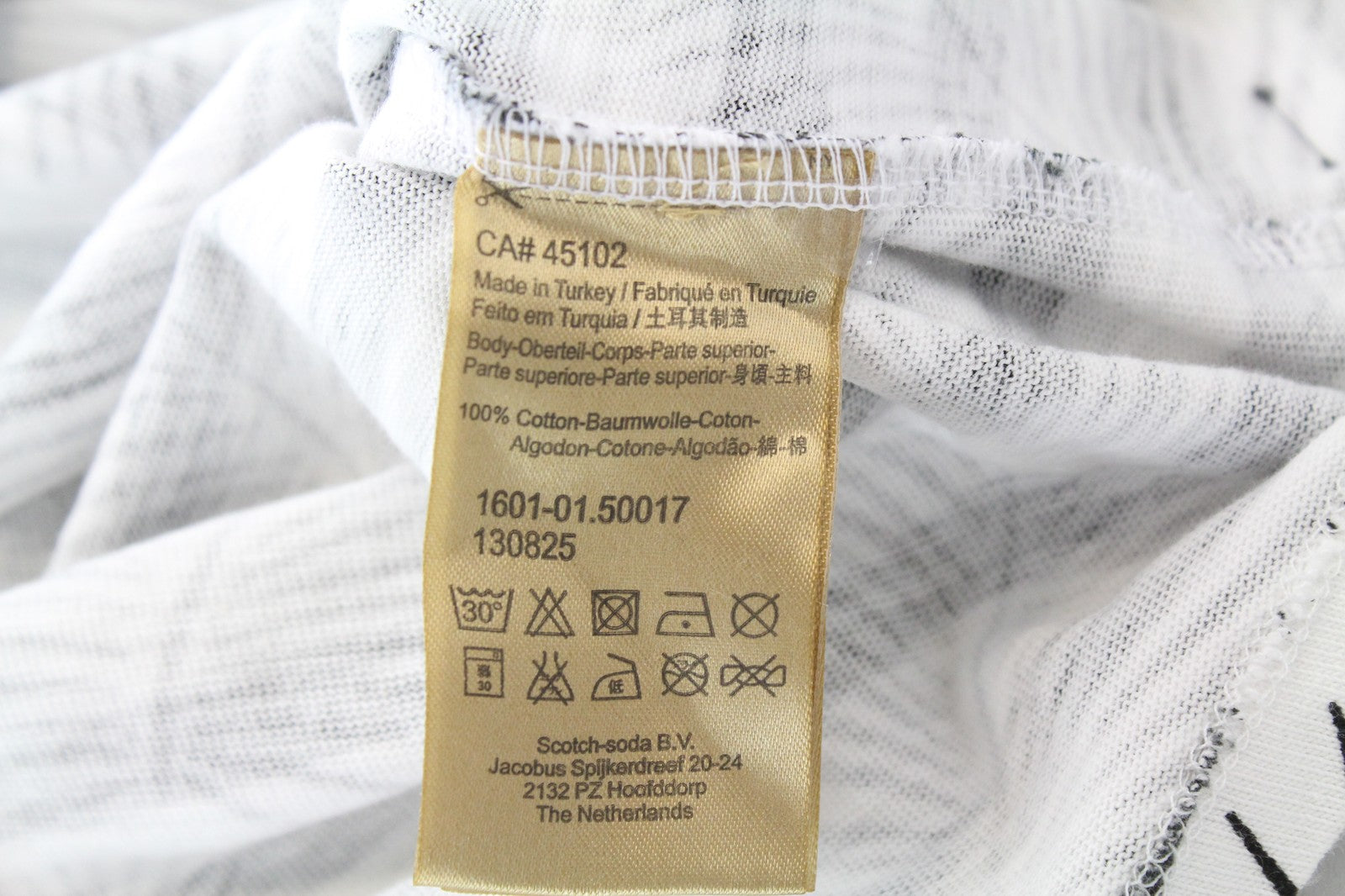 SCOTCH & SODA Men's M Sweatshirt Crew Leaf Patterned Striped Pullover Style