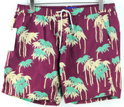 SCOTCH & SODA  Couture Purple Swim Trunks L Palm Printed Mens Pull-On Shorts