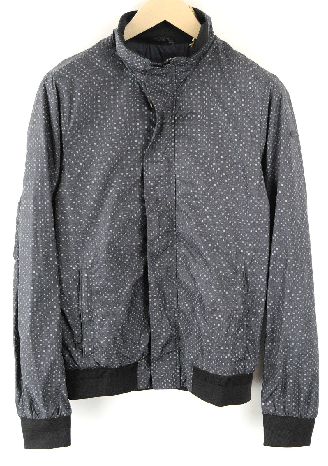 SCOTCH & SODA  Couture Grey Lightweight Patterned Jacket Mens S Long Sleeve