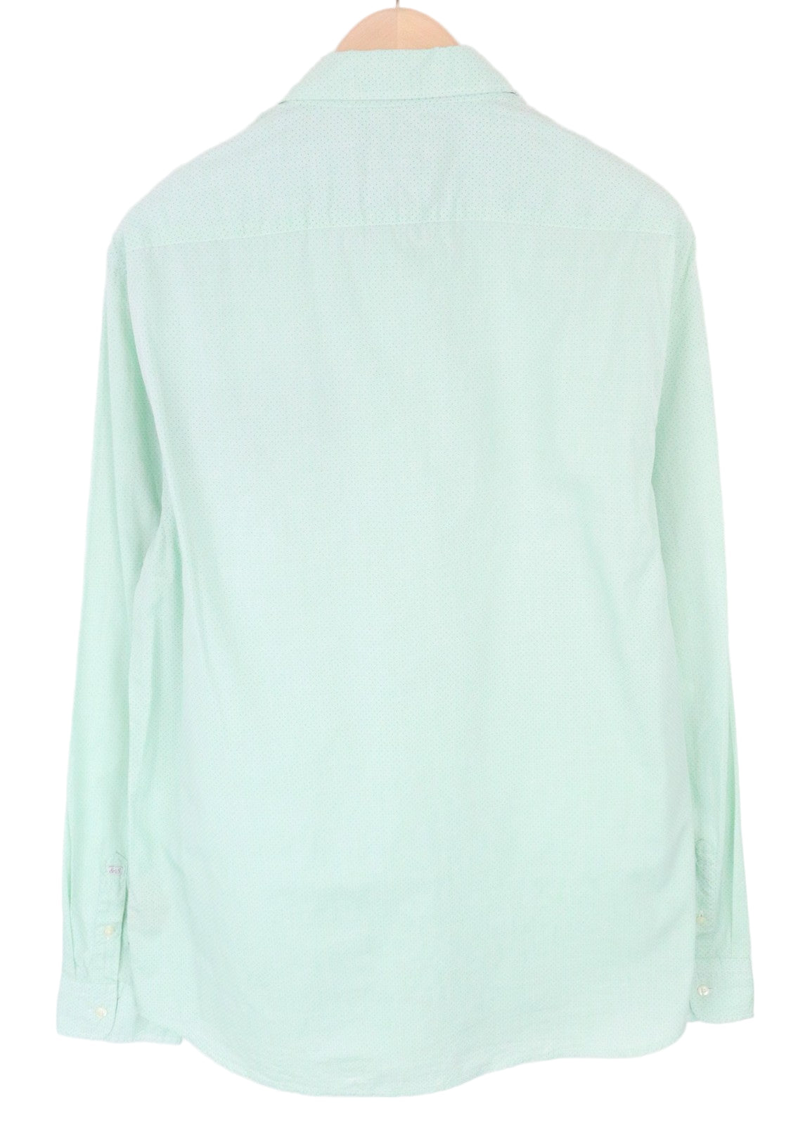 SCOTCH & SODA Men's 2XL Green Twill Shirt Polka Dot Pocket Square Style