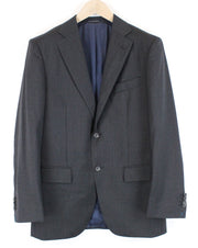 „SUITSUPPLY Napoli“ vyriškas pilkas supervilnos švarkas, UK38R, dryžuotas su sagomis