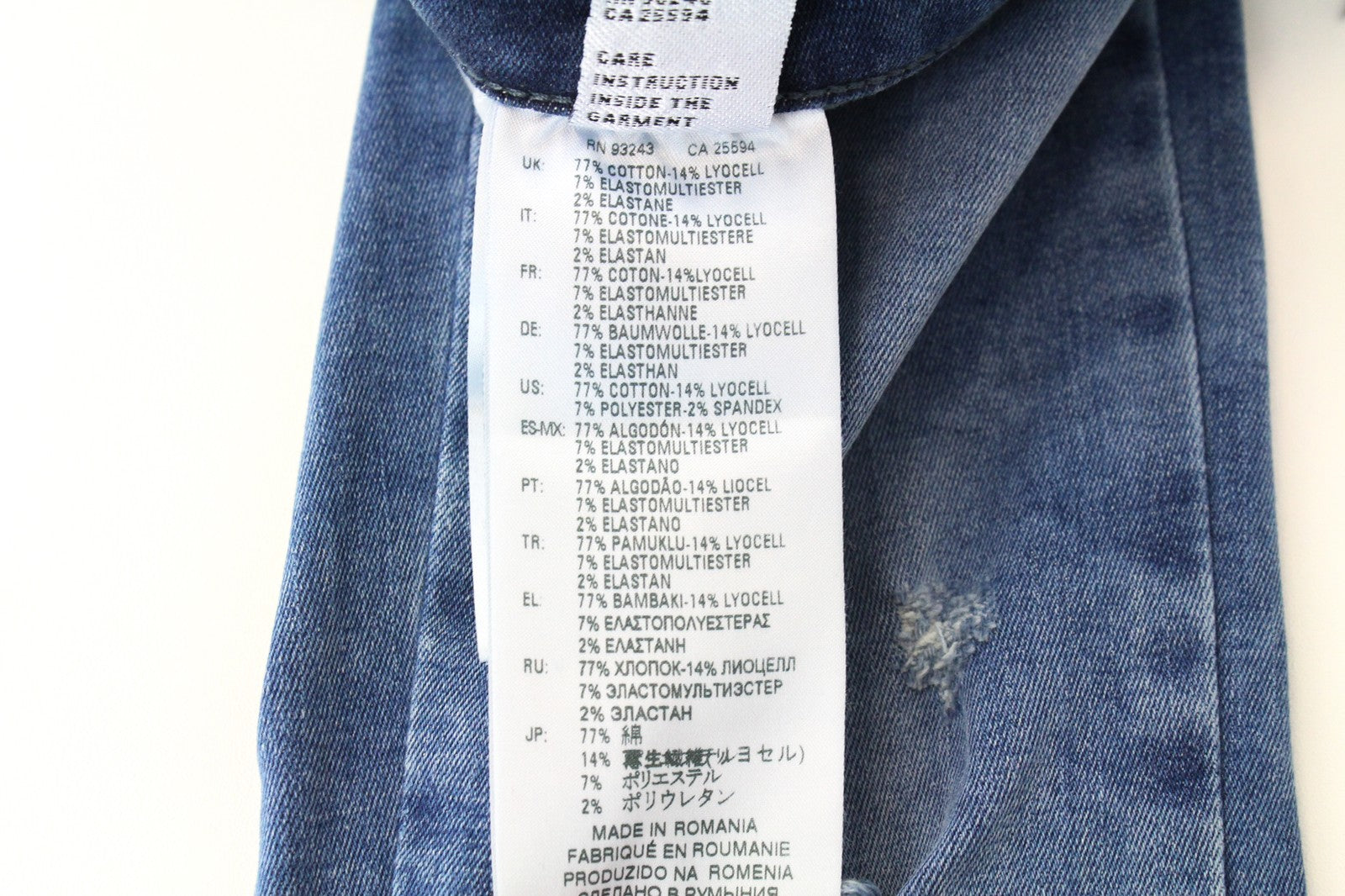 DIESEL Slandy-Low 084UF D.N.A. Women's W26/L34 Skinny Jeans Wash Distressed