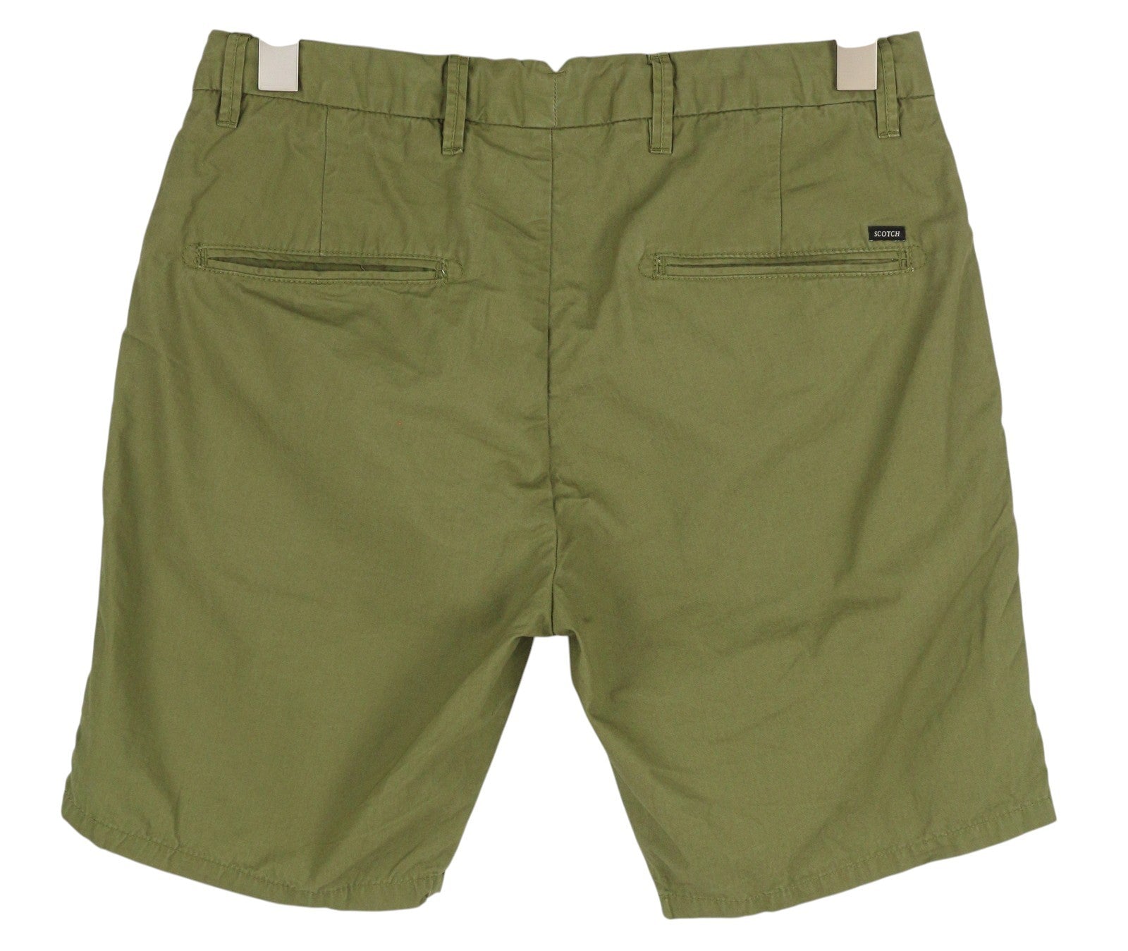 SCOTCH & SODA Men Shorts W28 Chino Green Zipper 5-Design Pockets Logo Casual