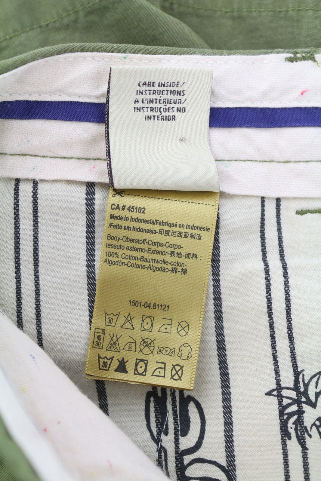 SCOTCH & SODA Men Shorts W28 Chino Green Zipper 5-Design Pockets Logo Casual