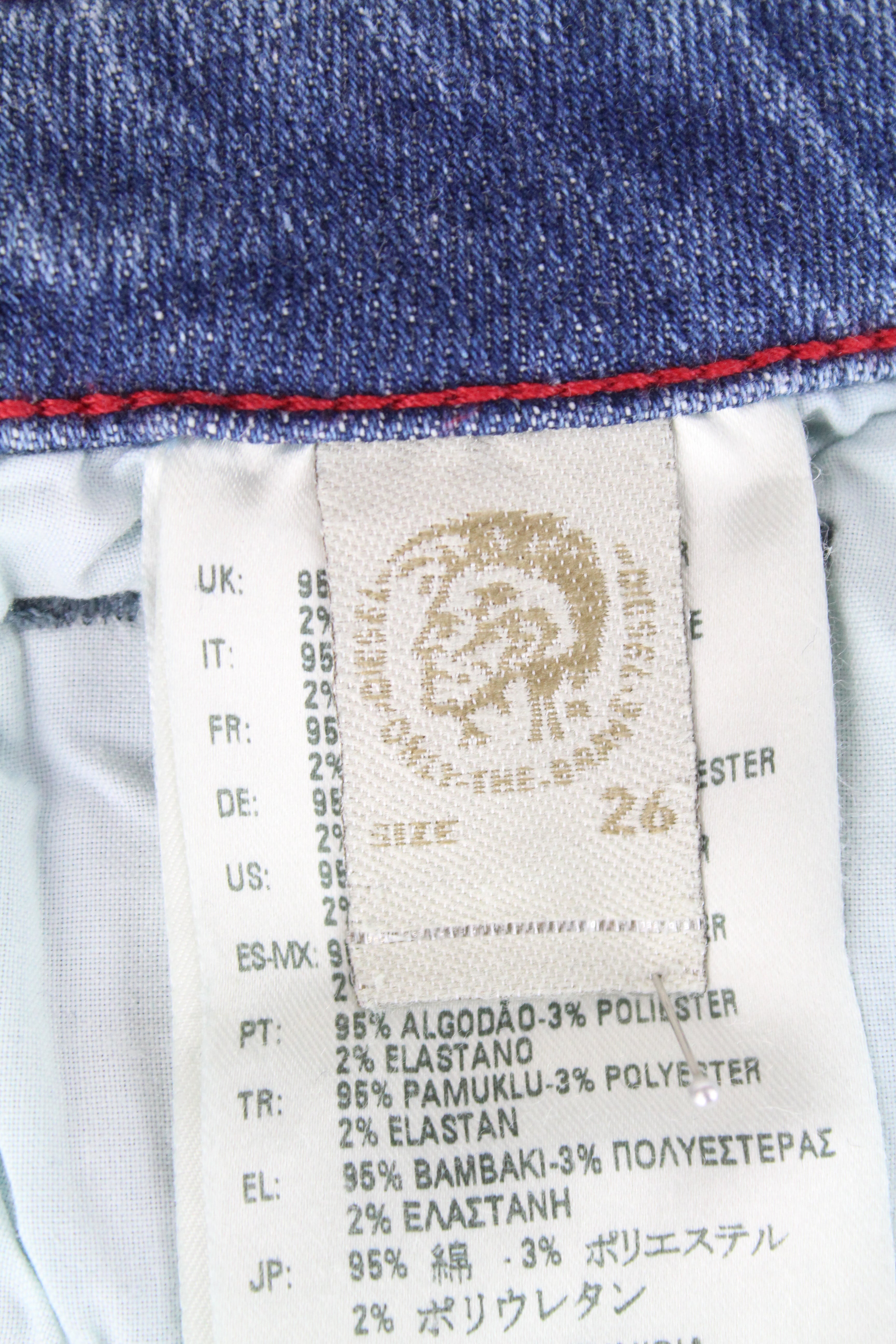 DIESEL Gracey 084GL Women's W26/L30 Skinny Distressed Low Waist Slim Jeans