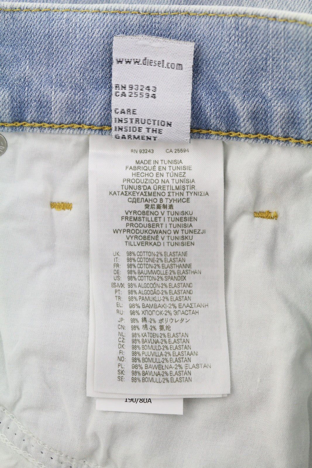 DIESEL 2019 D-Strukt 0GDAM Mens Jeans W30/L34 Slim  Mid Waist Washed